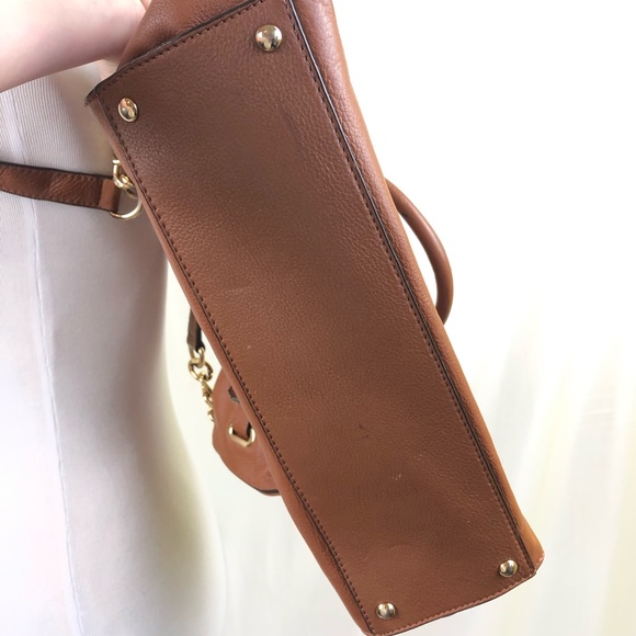 Michael Kors cognac leather shoulder handbag - Picture 5 of 6